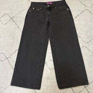 Edited Gray/Black Wide-Leg Jeans